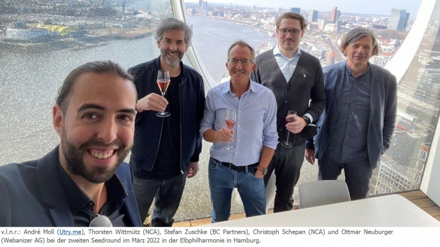 Utry.me gewinnt neue Investoren - Utry.me-Gründer und Investoren - Quelle: Utry.me